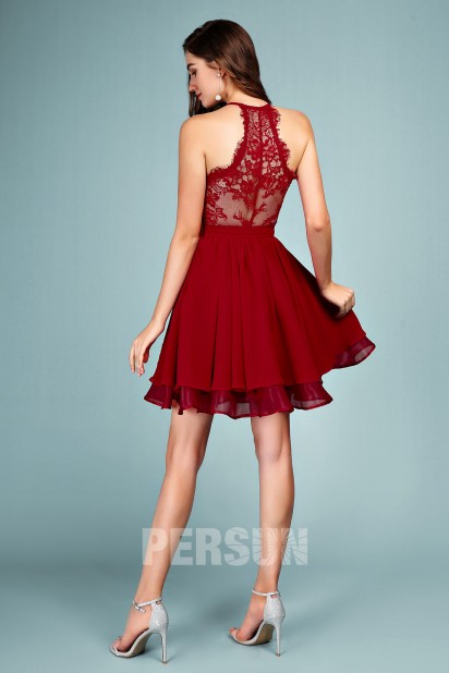 robe cocktail rouge courte