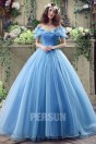Robe de mariée princesse bleu pour cosplay Cendrillon