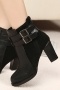 Boots noirs à talons plateformes cingulum