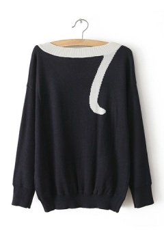 Cute Cat Pattern Stitching Sweater