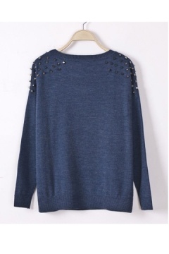 Rivets Tiger Embroidery Sweater