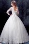 Classique robe de mariée princesse 2017 avec manches longues en dentelle