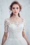 Vintage Robe de mariée princesse 2018 avec manches guipure