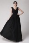 Noire robe longue en mousseline pour soirée