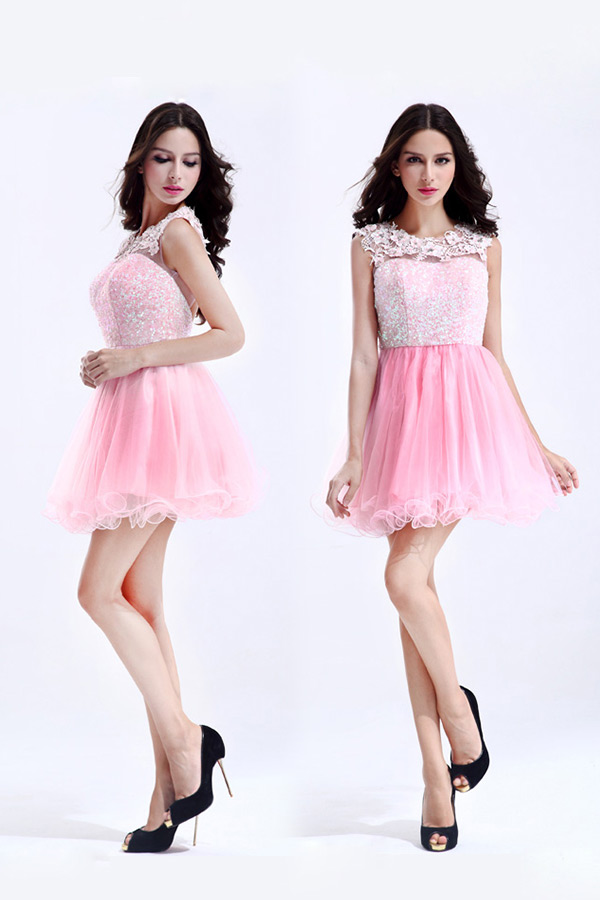 robe rose a sequin
