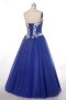 Robe de mariée bleu princesse jupe scintillante