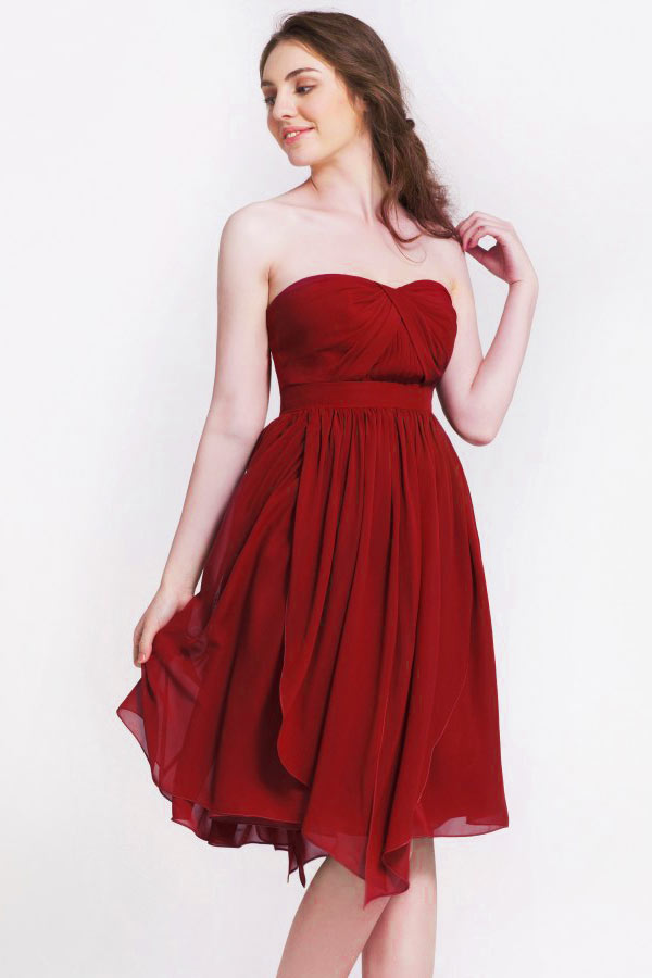 robe rouge bordeaux princesse bustier cœur pour Noël