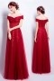 Robe de mariée 2018 rouge vermillon épaules dénudées