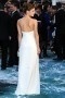 Simple robe de soirée blanche avec fente latérale Emma Watson