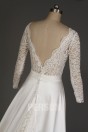 Auréline : Robe de mariée vintage décolleté V manches longues dentelle