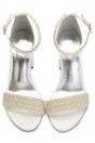 Chaussures de mariage à talon épais bride perlée