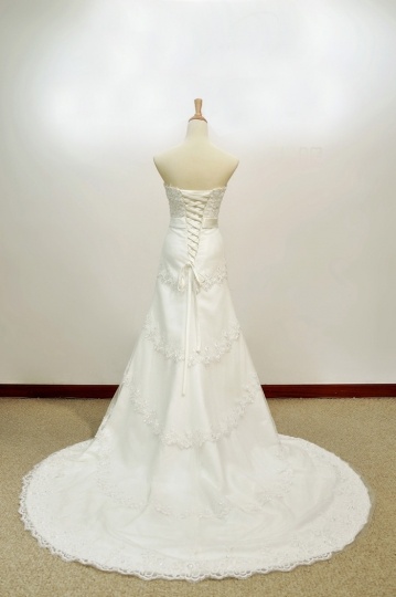 Wholesale Applique Beading Lace Wedding Dress With Detachable Straps ...