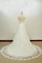 Robe de mariée 2014 dentelle blanche ceinturée à traîne chapel