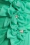 Robe longue avec bretelle ruchée pailletée en tencel vert clair