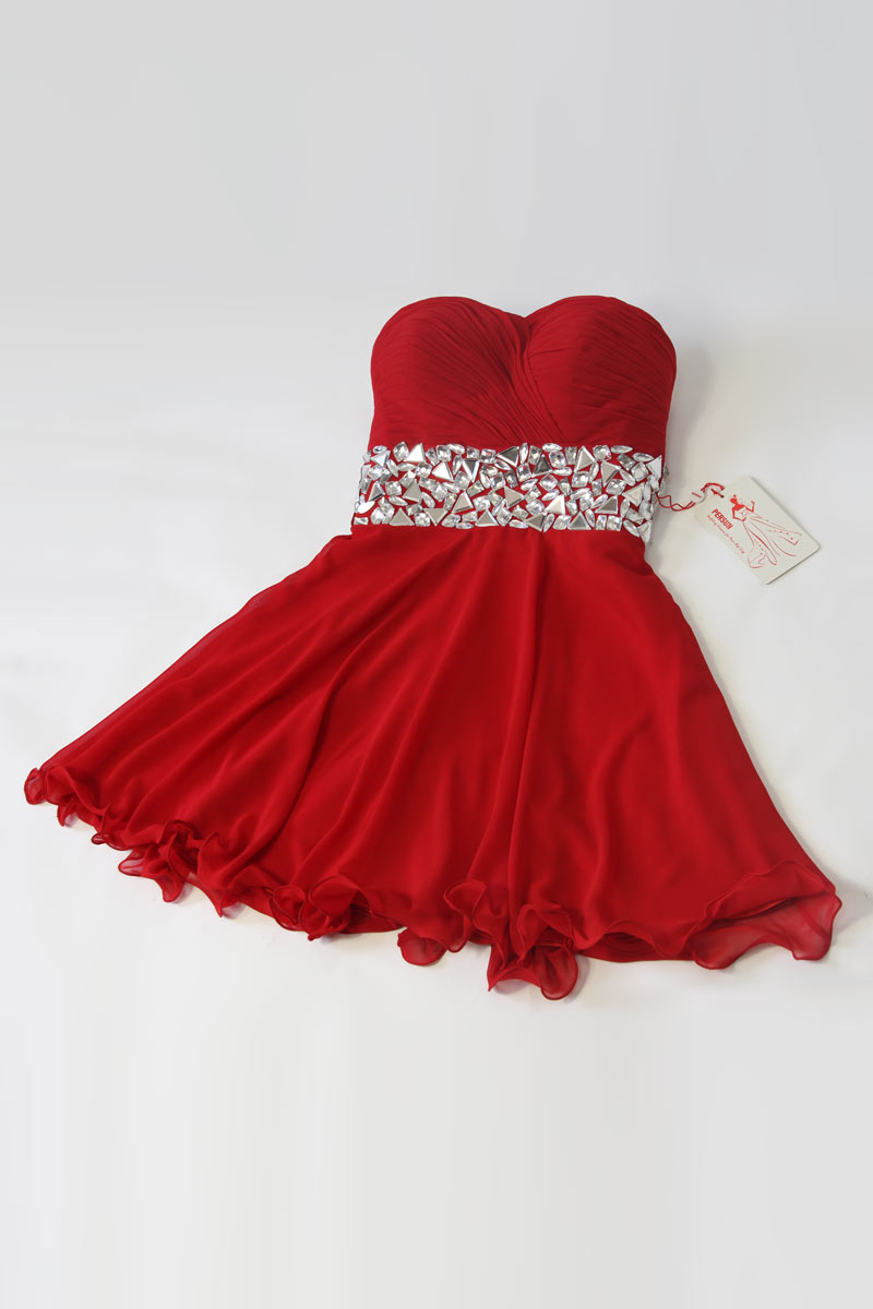 achat robe rouge plissée pour invité de mariage