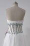 Robe sexy de bal décolleté en cœur bustier avec une corset transparent orné de strass