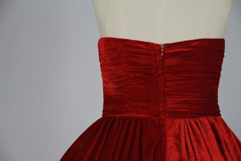 robe De soirée rouge chic avec zipper au dos