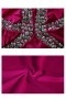 Robe de soirée ligne-A à dos nu mousseline rose