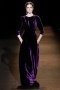 Robe Diane Kruger empire col rond en velvet violette