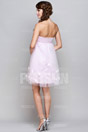 Mini robe rose empire bustier aux pétales