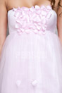 Mini robe rose empire bustier aux pétales