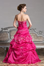 Robe de soirée princesse en taffetas rose fuchsia
