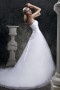 Robe de mariée princesse sans bretelle à traîne Court ornée de bijoux 