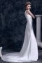 Sexy robe mariée Empire encolure en V plongeant fourreau