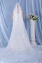 Robe mariée de luxe Fourreau / Colonne encolure en V avec bretelle à traîne Chapel