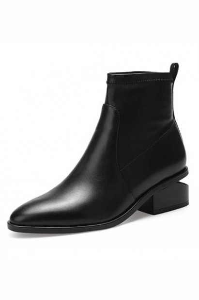 talon epais noir femme