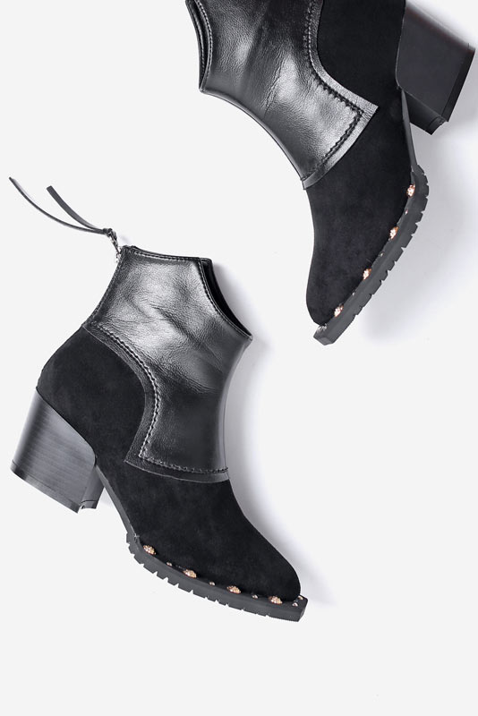 bottines femme bi matiere