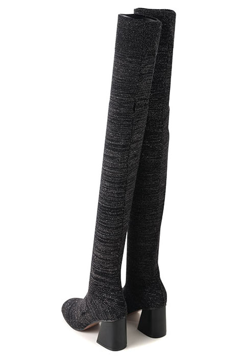 bottes chaussettes noires femme