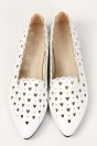 Elégantes ballerines blanches festonnées & ajourées