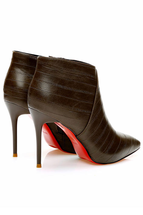 bottine rouge petit talon
