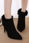 Bottines 2017 femme au bout pointu avec fourrure