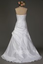 Robe de mariée en taffetas pour silhouette A ornée de strass ruchée sans bretelle