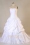 Robe de mariée princesse bustier vague en taffetas jupe bouillonnée