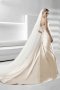 Robe de mariée drapé élégante sirène bustier droit en satin champagne clair