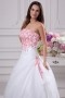 Palais colorié robe de mariée bustier broderie rose paillettes en organza