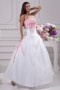 Palais colorié robe de mariée bustier broderie rose paillettes en organza