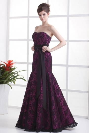Simple Lace Sweetheart Trumpet Long Formal Dress WBCC1583 ...