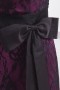 Palais colorié Robe de mariée violette trompette couverte de dentelle noire