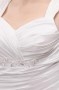 Robe de mariée grande taille en taffetas ruchée laçage avec bretelle