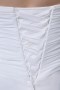 Robe de mariée grande taille asymétrique ruchée avec appliques en Mousseline