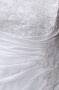 Robe de mariée grande taille épaule dégagé ruchée avec appliques en taffetas