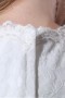 Robe mariée grande taille simple encolure en v manche longue en dentelle ruban en satin