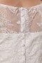 Robe de mariée grande taille col en v manches 3/5 longues en dentelle et tulle