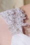 Robe mariée grande taille ruchée appliques ceinture ornée de perles col en v en organza