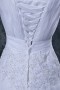 Robe longue de mariée en organza décolleté carré avec manche courte