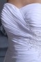 Robe de mariée bustier décolleté en cœur sans bretelle en mousseline Ligne A